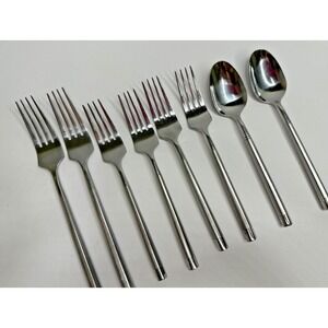 Hampton Silversmiths RITZ Flatware Replacement Set 8 pc Dinner Salad Fork Spoon
